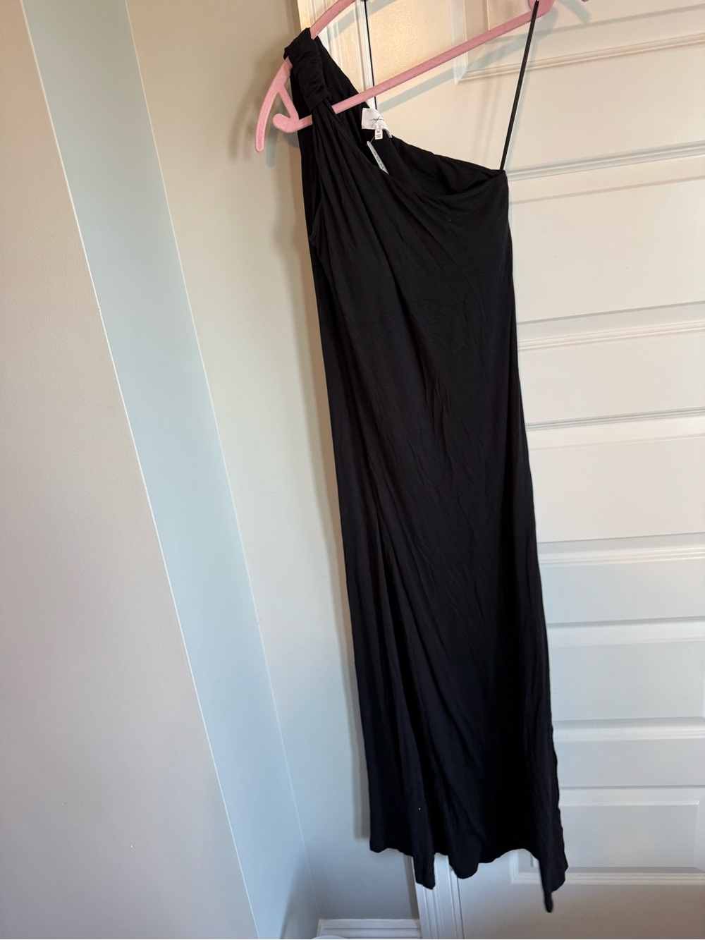 Soma One-Shoulder Black Maxi Bra Dress
